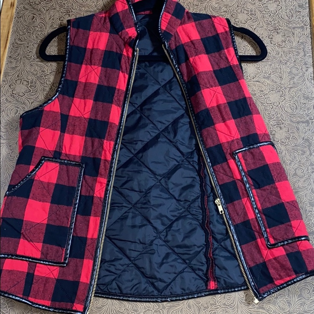 Buffalo plaid vest
